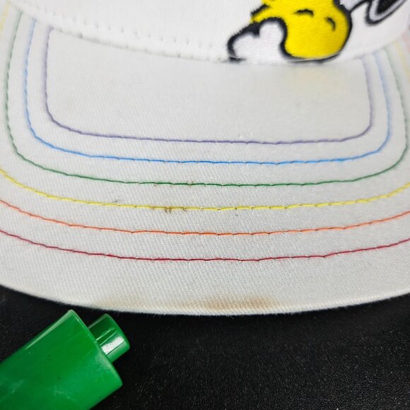 Snoopy Woodstock Snapback Baseball Trucker Hat Rainbow Adjustable Embroidered - Picture 8 of 10